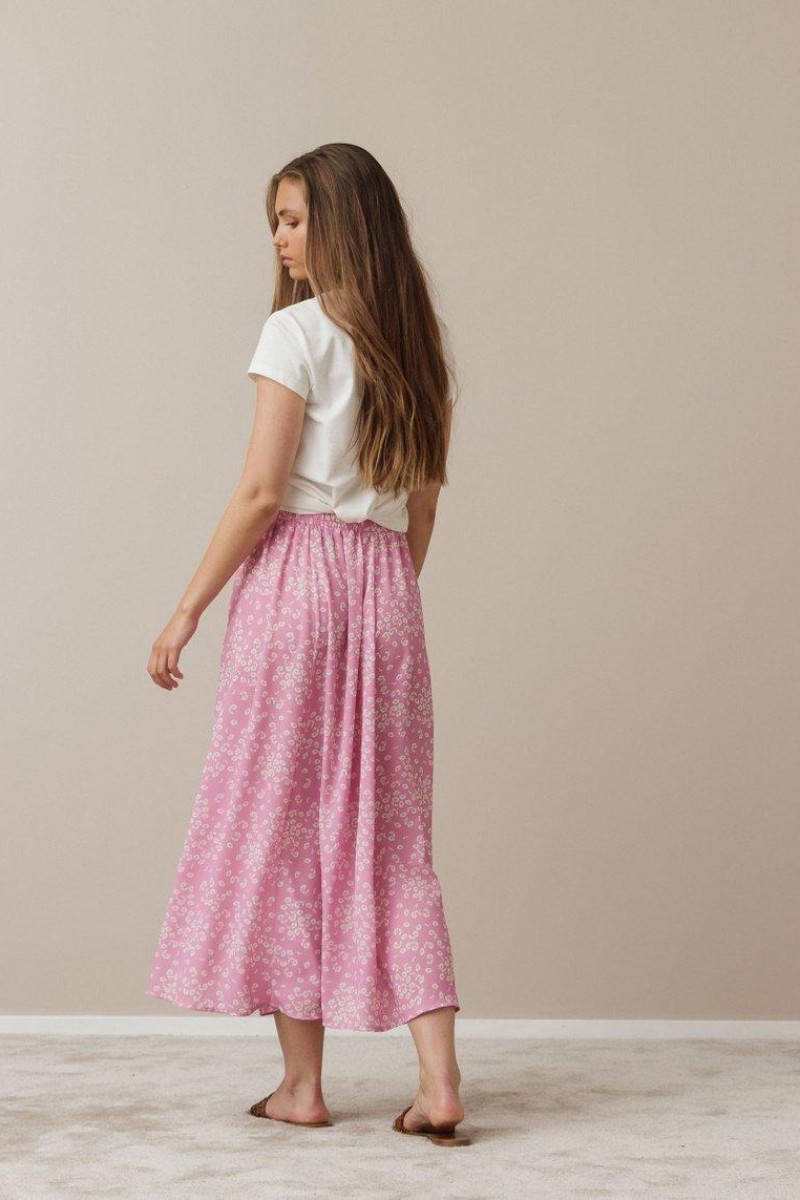 Dry Lake Feather Skirt Pink Flower