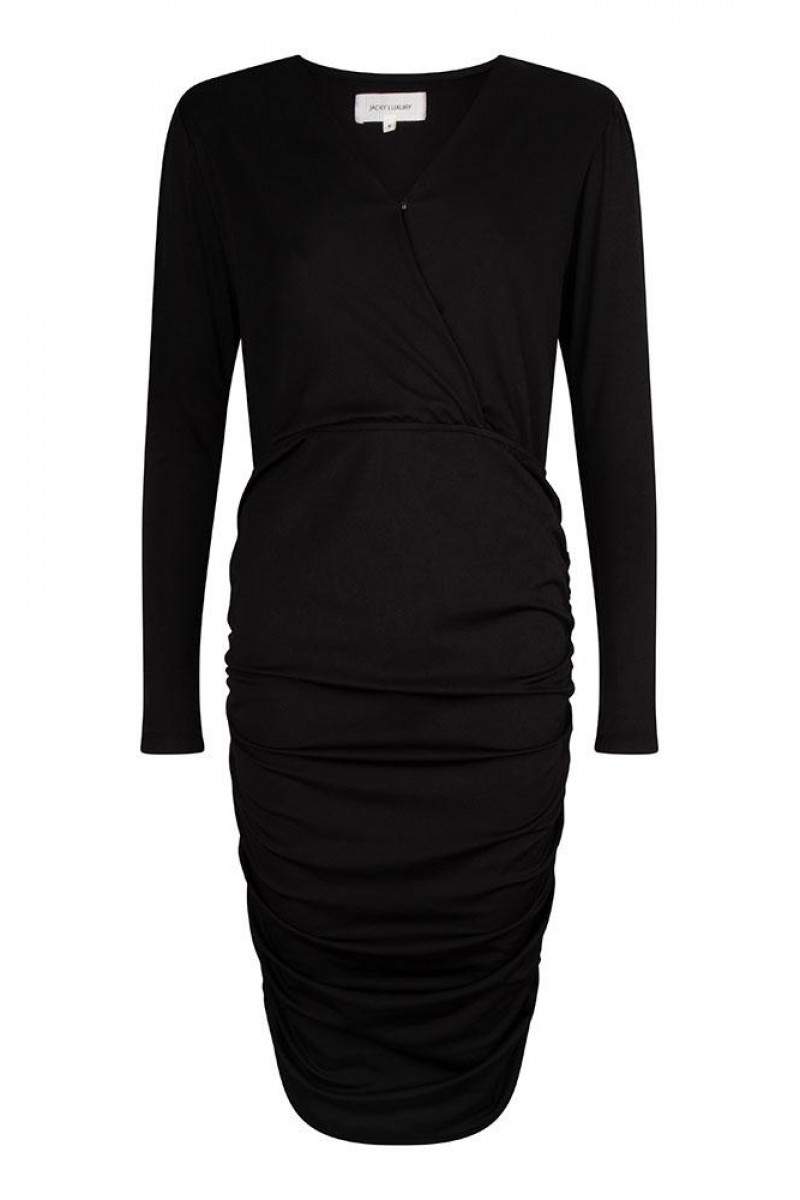 Jacky Luxury V Neck Dress Black