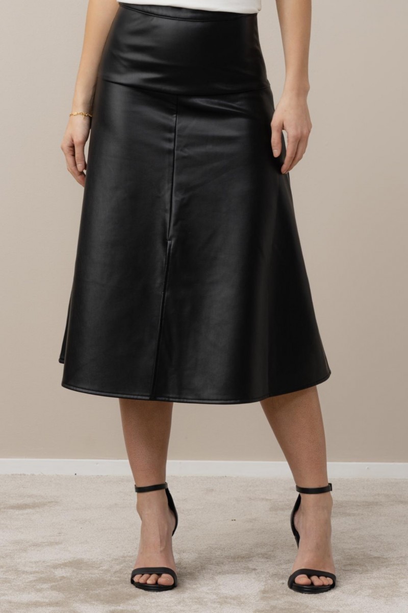 Dry Lake Fico Skirt Vegan leather Black
