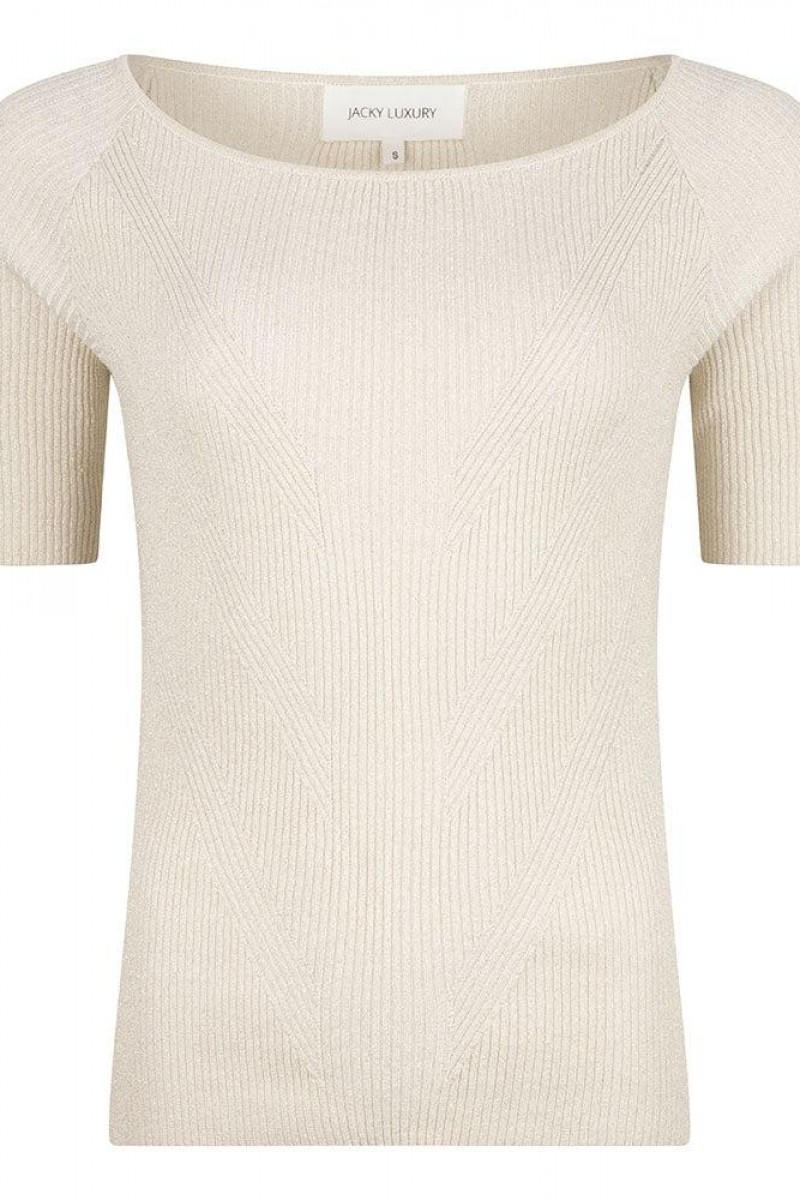 Jacky Luxury Fiona Knit Top Off White