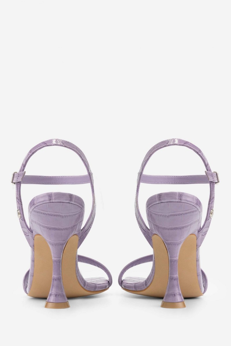 Nikkie Croco Heels Lilac