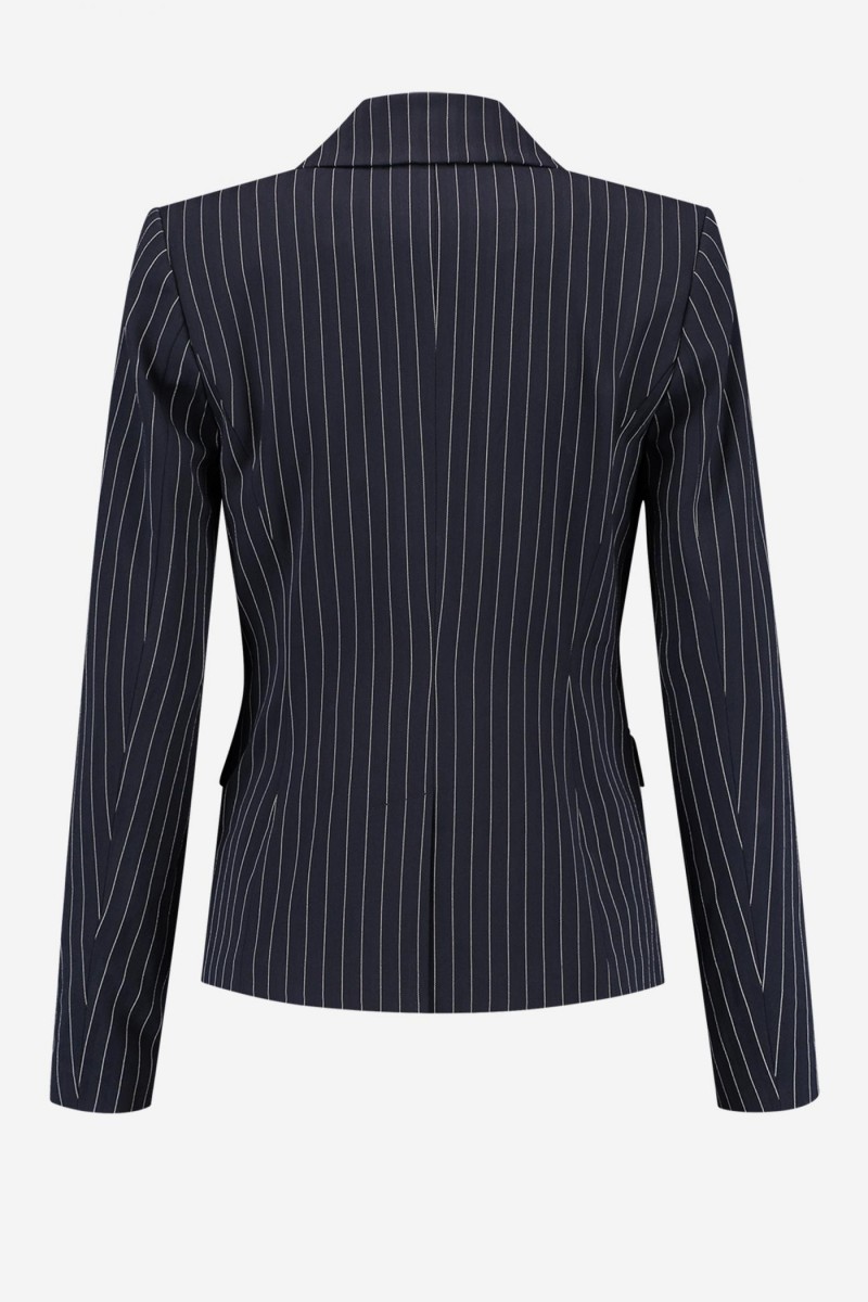 Nikkie Ellis Pinstripe Blazer Navy