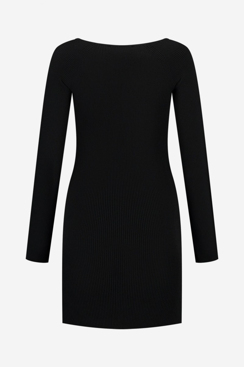 Nikkie Etna Jolie Rib Dress Black