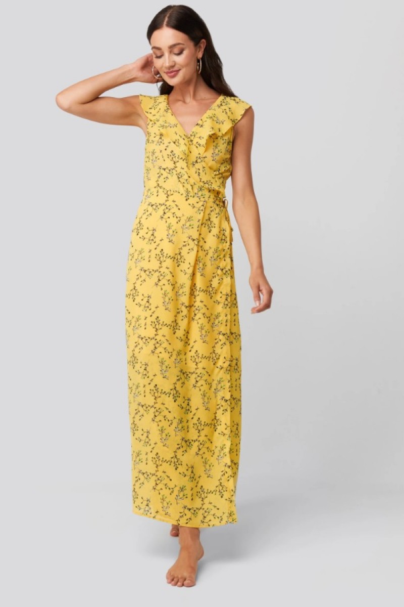 Serina Maxi Dress Yellow Flower