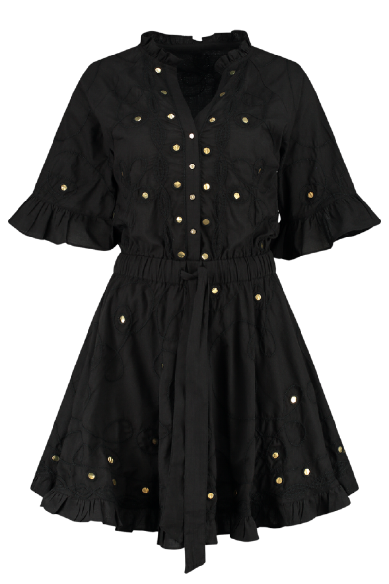 Nikkie Selene Dress Black Gold