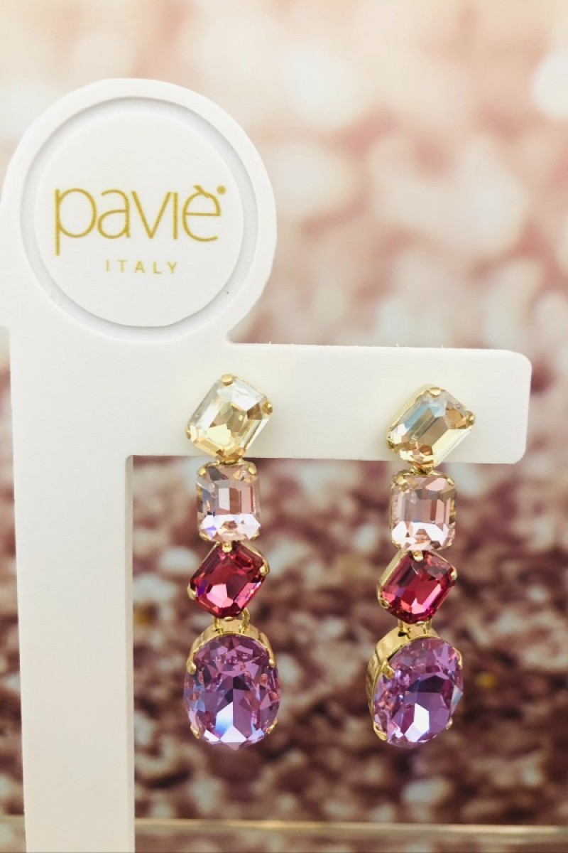 Paviè Italy Earring Fortuna Rosa