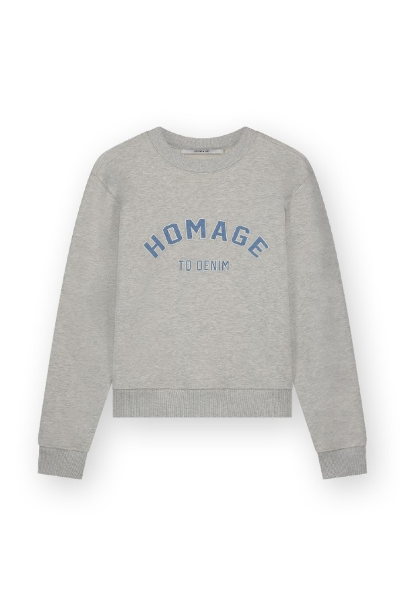 Homage Sweater Logo Ecru Denim